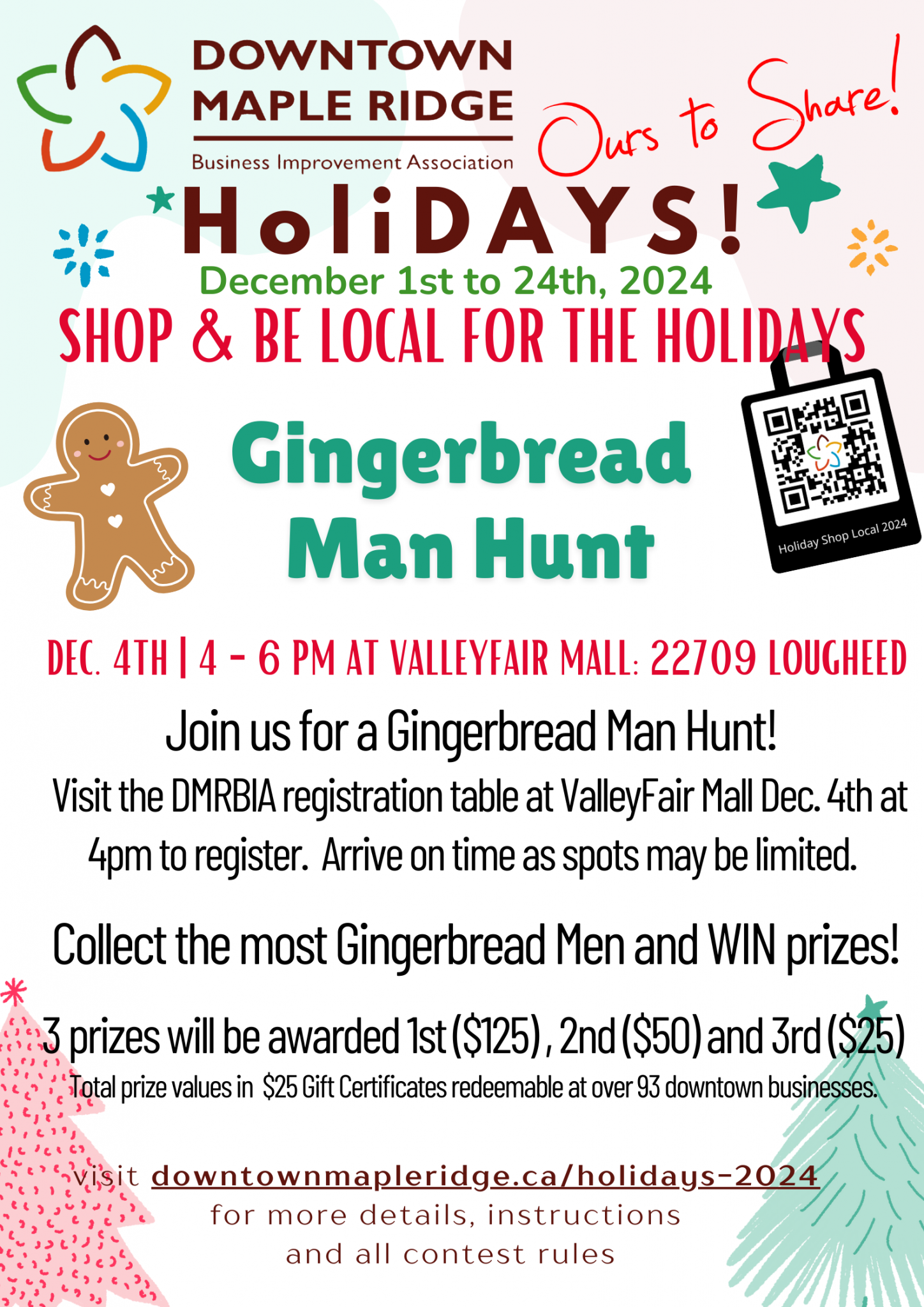 Find the Gingerbread Men! ValleyFair Mall